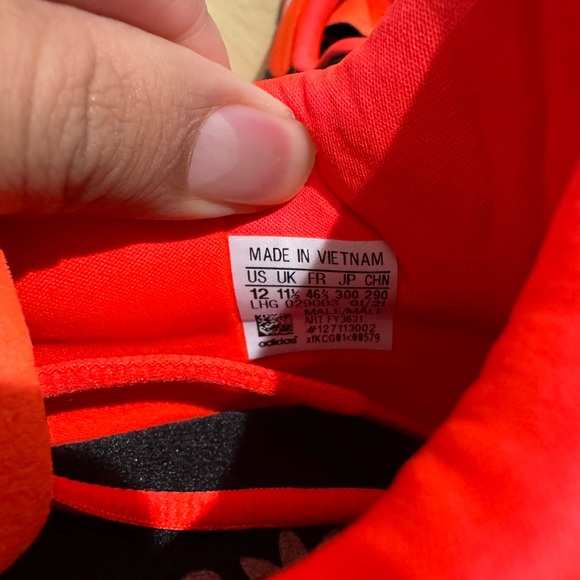 Adidas ZX 1K Boost Bold Logo Graphic - Solar Red Men’s Size 12 - Picture 7 of 8